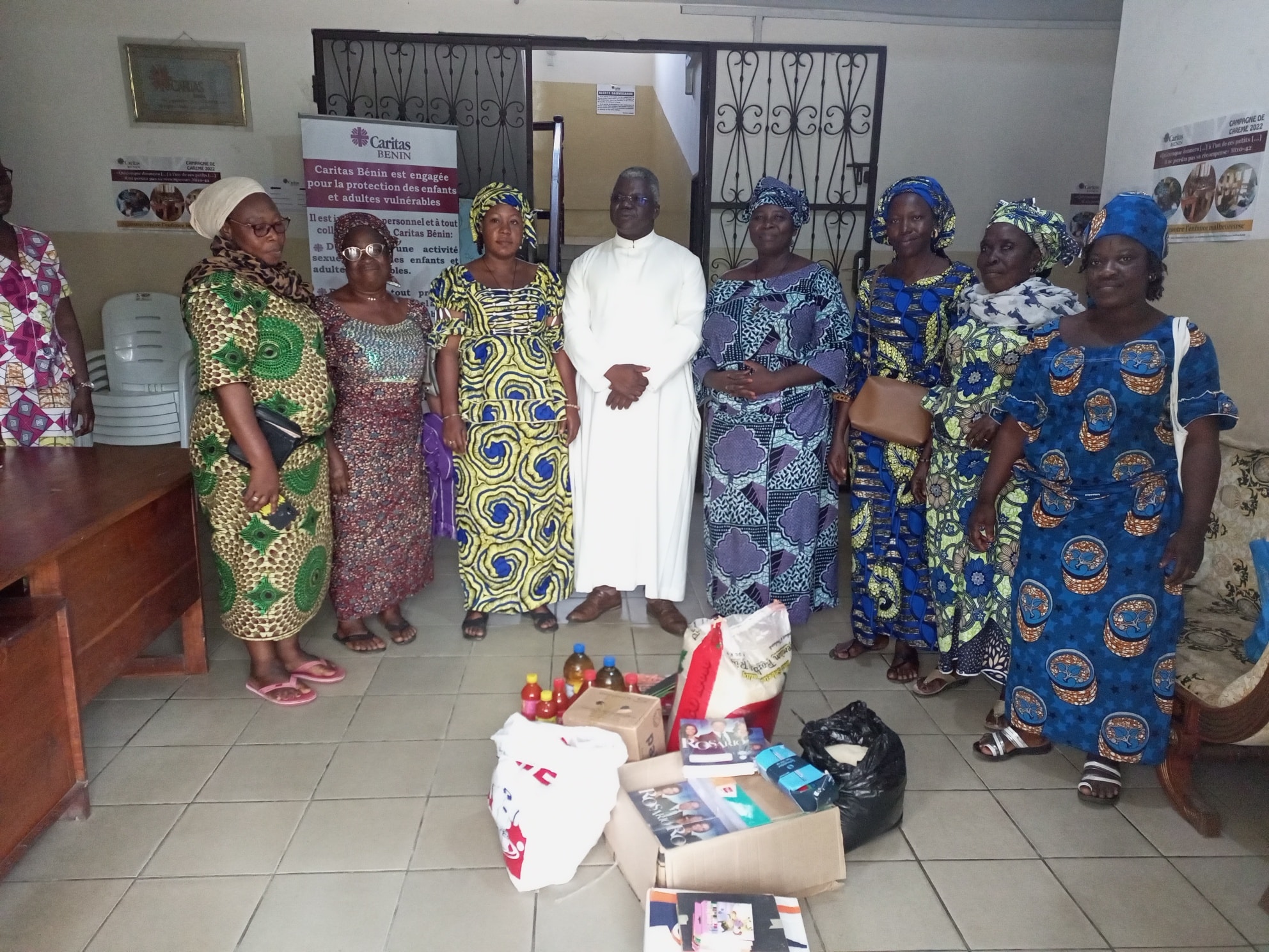 Le groupe d’intercession « Jésus-Marie » rend possible
les actions de Caritas Bénin
